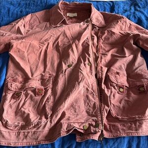 Anthropologie Red/Pink Jacket (size 1X)
